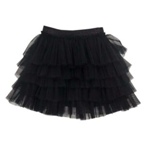 POLLERA TUTU NEGRA ELASTICO BRILLOS ET CORTADA T6/8 AP