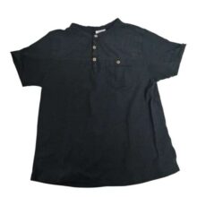 REMERA GRIS OSCURO BOTONCITOS BOLSILLO ZARA T 8