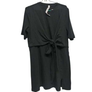 VESTIDO ALG NEGRO CRUZADO NUDO 10 T L AP