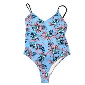 MALLA ENTERA CELESTE FLORES AZUL NARANJA DANIEL CASSIN T S