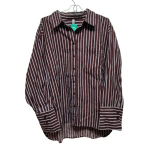CAMISA MARRON RAYAS BCO CELESTE INDIAN T XL