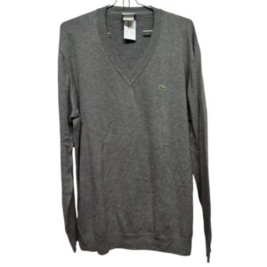 BUZO HILO LACOSTE GRIS T XL APROX ESCOTE EN V