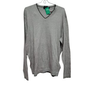 BUZO HILO FINO HUGO BOSS T XXL GRIS ESCOTE EN V