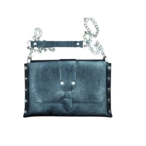 CARTERA BANDOLERA NEGRA CON CADENA PRUNE