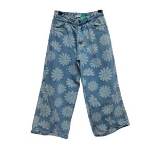 JEAN ANCHO FUZARKA T 11-12 FLORES CELESTE