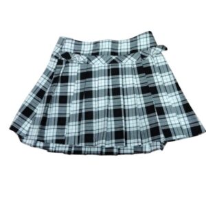 POLLERA TABLEADA ZARA T 11-12 CUADRILLE NEGRO BLANCO