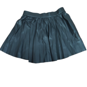 POLLERA TABLEADA ZARA T 11-12 NEGRA CUERINA