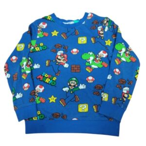 BUZO ALG M/L H&M T 6-8 MARIO BROSS AZUL GT MCH PUÑO