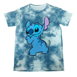 REMERA ALG M/C DISNEY T 5-6 STITCH CELESTE BLANCO BATIK