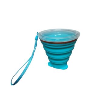 VASO GOMA RETRACTIL CELESTE 270ML