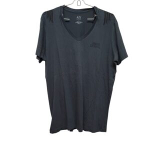 REMERA ALG M/C ARMANI EXCHANGE T L AZUL ESCOTE EN V ALAS ESPALDA