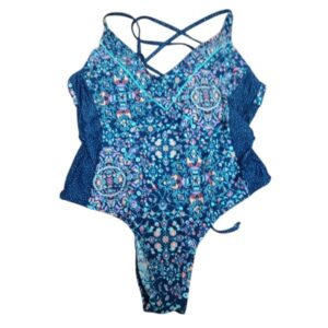 MALLA ENTERA AZUL FLORES SACKS TM