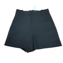 SHORT ALTO NEGRO GABARDINA ZARA TS