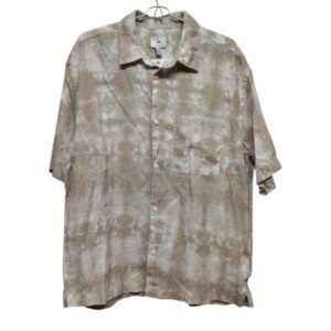 CAMISA LINO BEIGE BLANCO H&M TM NUEVA