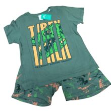 PIYAMA 2P REMERA SHORT VERDE T REX SACKS T8 GT