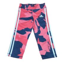 CALZA CORTA FUXIA AZUL RAYAS BLANCAS ADIDAS T9/10