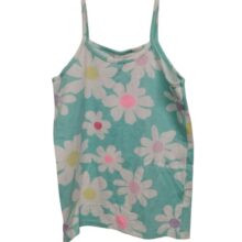 MUSCULOSA CELESTE FLORES GRANDES BLANCAS ROSADO FUZARKA T11/12