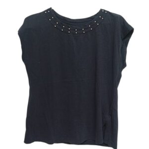 REMERA AZUL PERLITAS PLATEADAS LOLITA TM