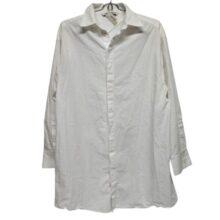 CAMISA BLANCA ANCHA ZARA TL peq manchita en puño