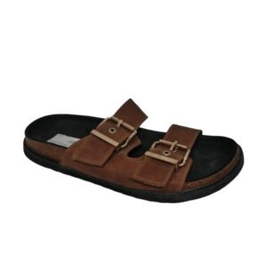 SANDALIAS MARRONES HEBILLAS DORADAS T39 MANCHITAS