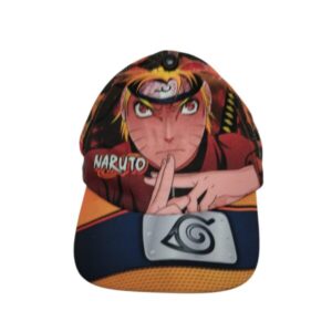 GORRO CON VISERA ROJO ANARNAJADO AZUL NARUTO