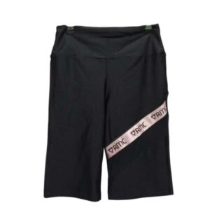 BIKER ROMANCE T L NEGRA BRILLOSA FRANJA ROSA