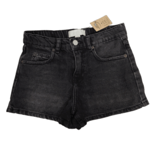SHORT JEAN NEGRO ESTRELLAS EN BOLSILLOS ZARA T9/10