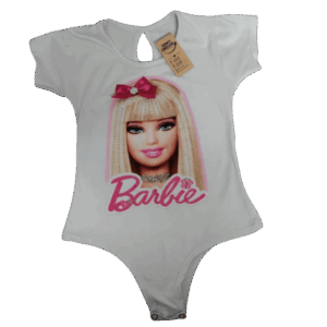 REMERA BODY BLANCA BARBIE BRILLOS T6 AP