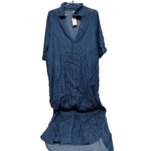 VESTIDO JEAN LARGO ESCOTE V INDIAN TM