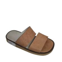 SANDALIA ZUECO TIRAS ANCHAS MARRON CLARO T39 MANCHA