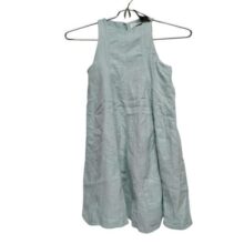VESTIDO CELESTE BORDADO ZARA T7