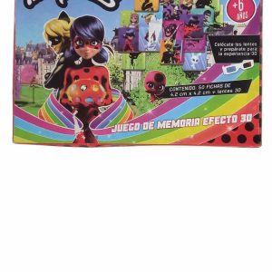 juego de memoria efecto 3d miraculous en caja