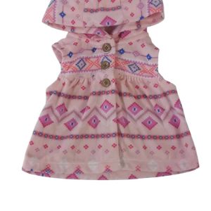 CHALECO MICROPOLAR ROSADO DET EN AZUL CARTERS T3M CAPUCHA CORD