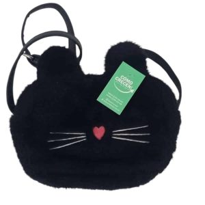 CARTERA PELUDITA GATO NEGRO OREJITAS RENNER