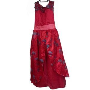disfraz vestido elena de avalor t 3-4 rojo celeste flores brillantina
