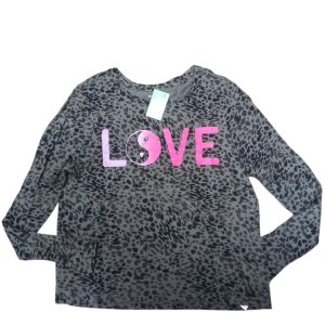 REMERA GRIS ANIMAL PRINT LOVE OLD NAVY T14/16