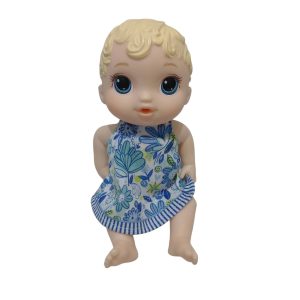 BABY ALIVE VESTIDO BCO FLORES AZUL VERDE