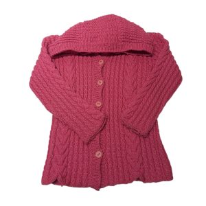 SACO DE LANA ROSA CAPUCHA OCHOS FR T4AP