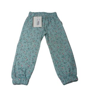 PANTALON DEP CELESTE FLORCITAS PUÑOS MIMO T2 NUEVO