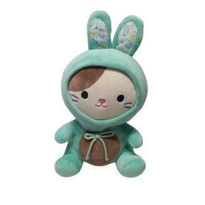 MUÑECA PIEL DURAZNO VERDE CONEJITA MANCHITA