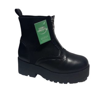 BOTA CORTA NEGRA T35 NUEVA MISS CAROL CIERRE EN CAJA