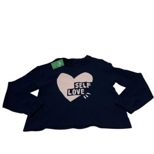 REMERA ALG AZUL CORAZON ROSA SELF LOVE HERING KIDS T6