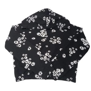 BUZO ALG NEGRO FLORES BCAS CAPUCHA H&M T8/10