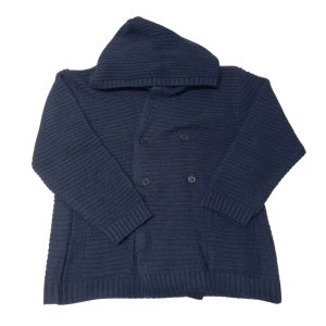 SACO TEJIDO AZUL CAPUCHA BOLSILLOS SIN MARCA T7/8 AP