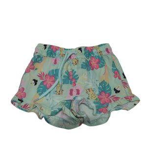 SHORT DE BAÑO VERDE HOJAS FLORES ROSA ANIMALES PIOLAS TEDDY BOOM T6/9M