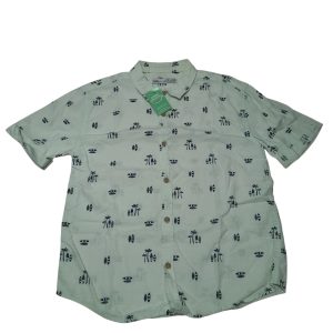 CAMISA VERDE AGUA TABLAS AZULES ZARA T8