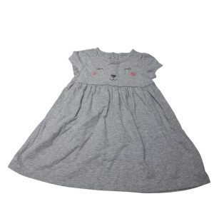 VESTIDO GRIS ALG CARA OSO CARTERS T24M