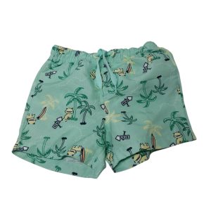 SHORT VERDE GATOS PALMERAS TEDDY BOOM T6/9M