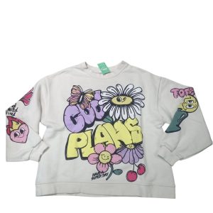 BUZO ALG CREMITA COOL PLAHS FLOR MARIPOSA ZARA T11/12