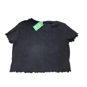 REMERA CORTA HILO NEGRO SHEIN T11/12